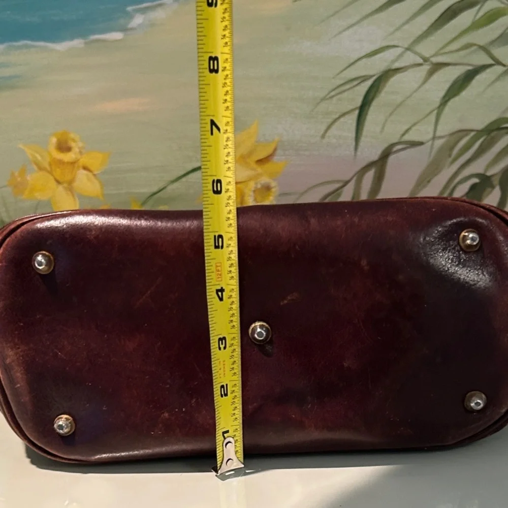 Vintage Marino Orlandi Large Rich Brown Leather Shoulder/Bucket Bag